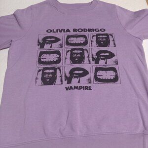 Oliva Rodrigo Vampire Women's Long Sleeve Sweatshirt XL Purple